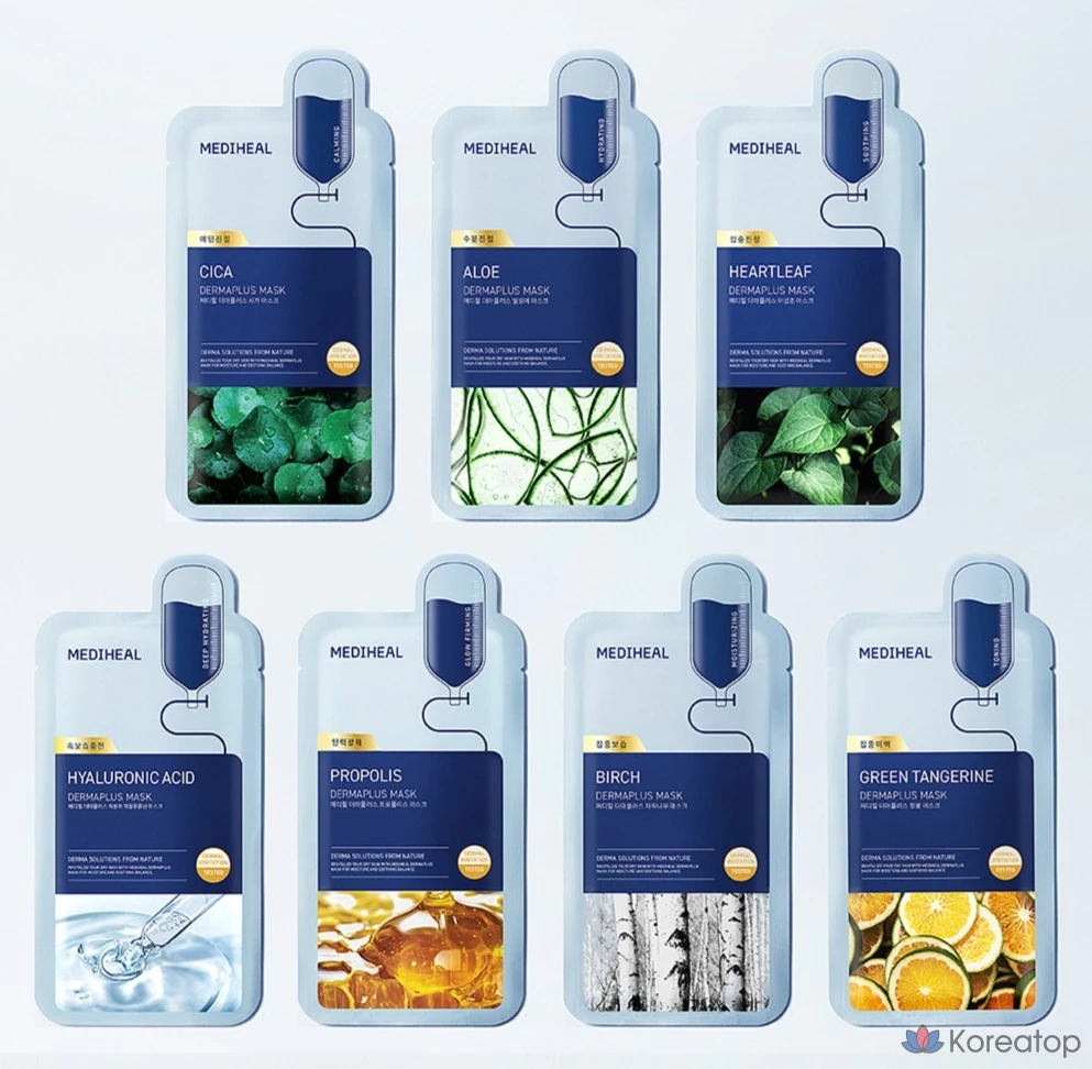 Тканевая маска для лица MEDIHEAL Dermaplus Aloe Mask, 30 шт., фото 8