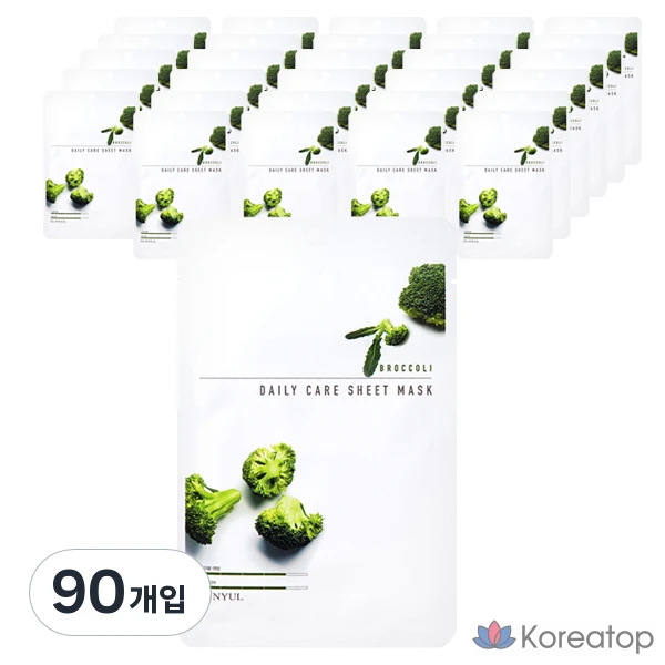 Тканевая маска для лица Eunyul Broccoli Daily Care, 1 упаковка, 90 листов
