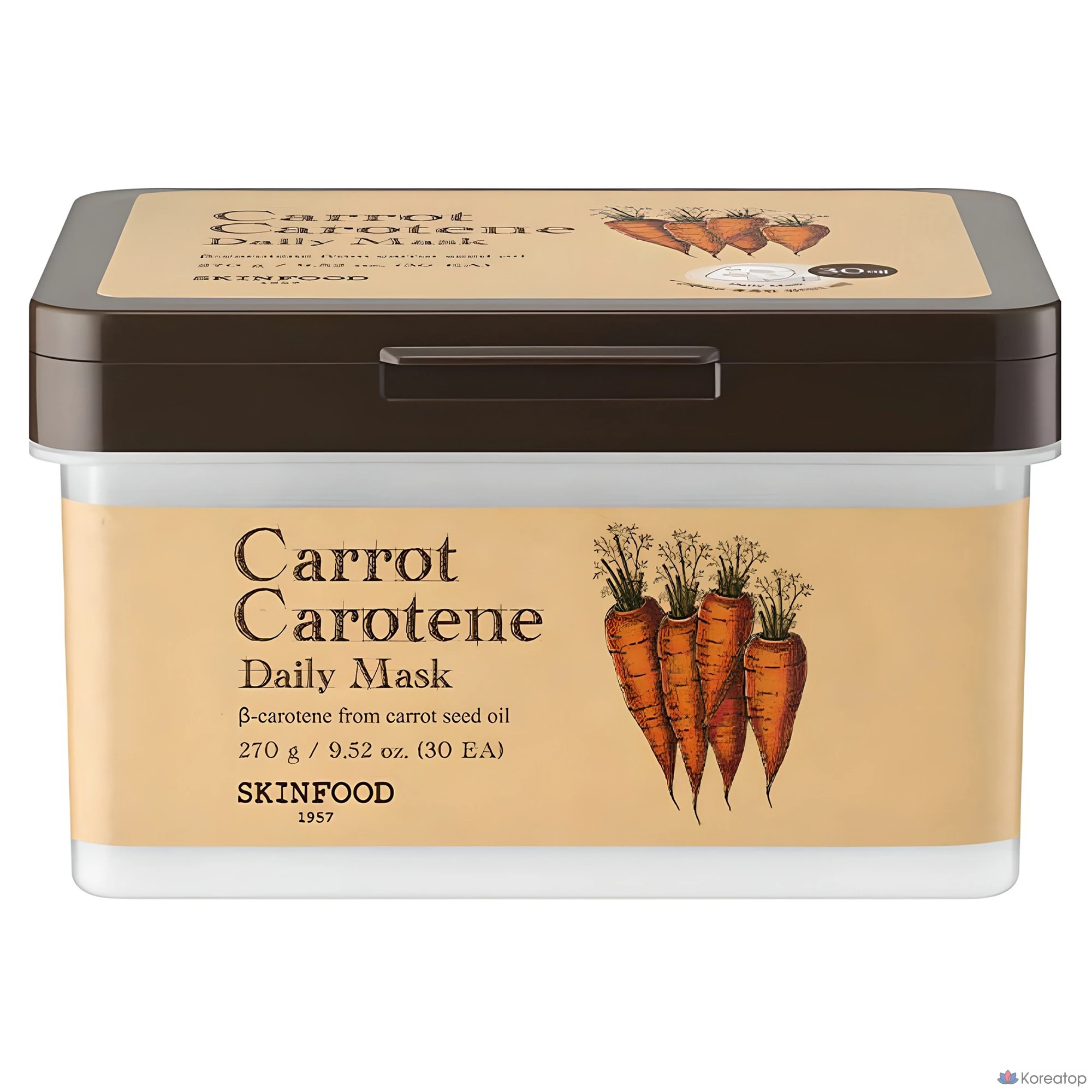 Маска для лица Skinfood с морковью и каротином, 30 штук, 1 упаковка.