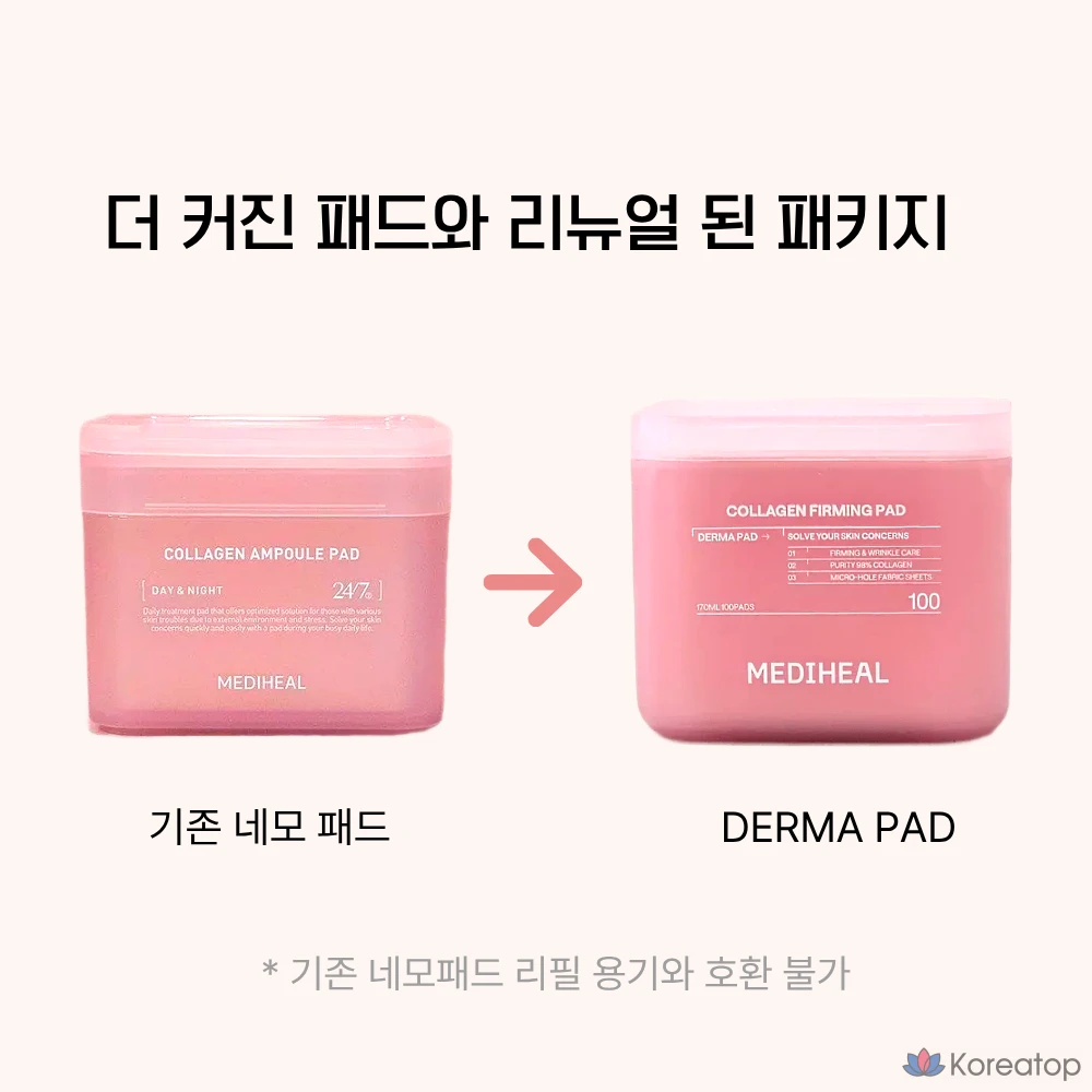 Коллагеновые подушечки Mediheal Derma Collagen Filling Pad второго поколения, 1 шт., 100 листов.