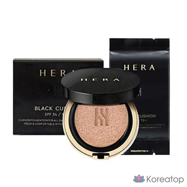 Тональный кушон Hera Black, сменный блок 15 г, № 21, 1 шт.