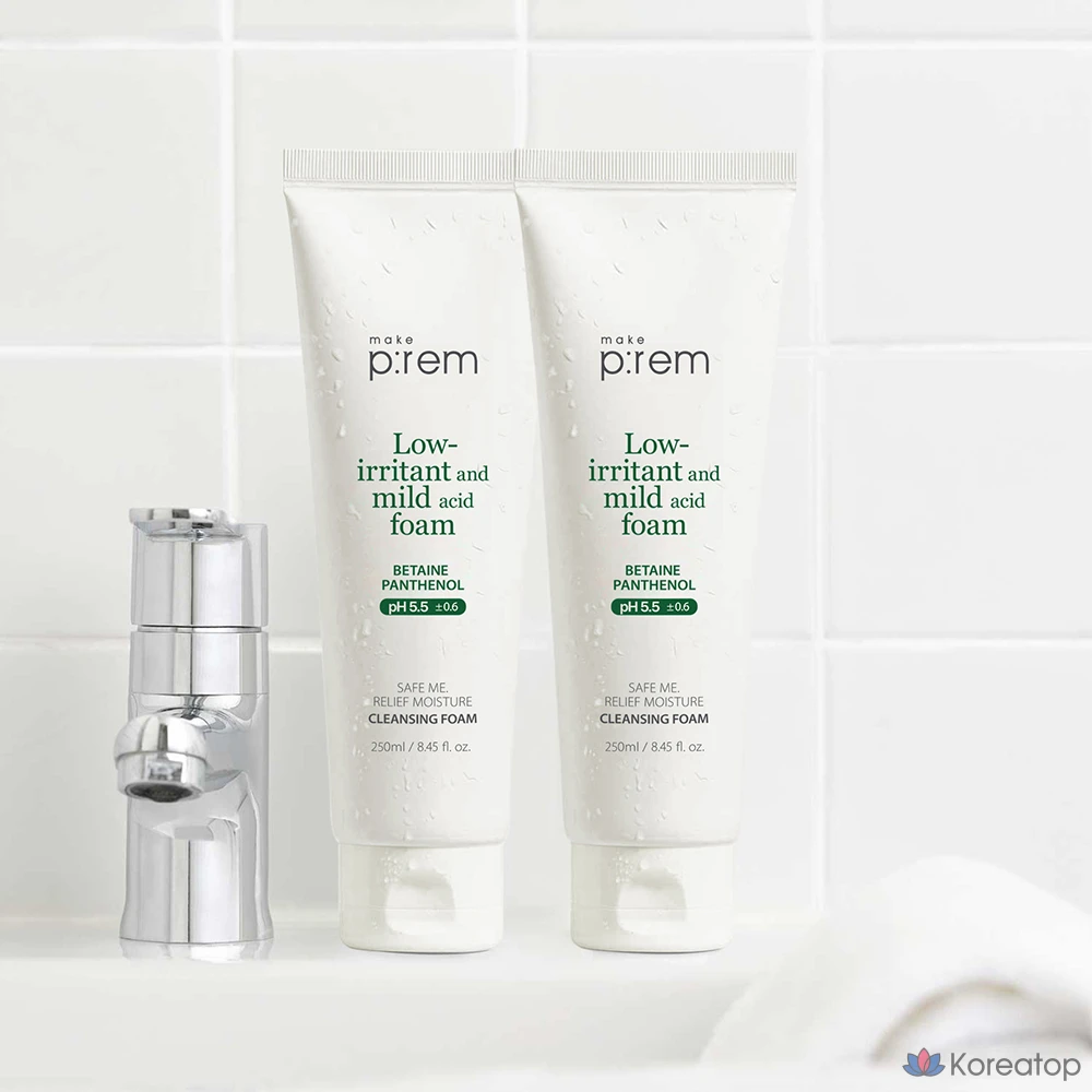 Очищающая пенка для лица MAKE P:REM Safe Me Moisture Cleansing Foam, 250 мл + 40 мл, 1 комплект, 290 мл