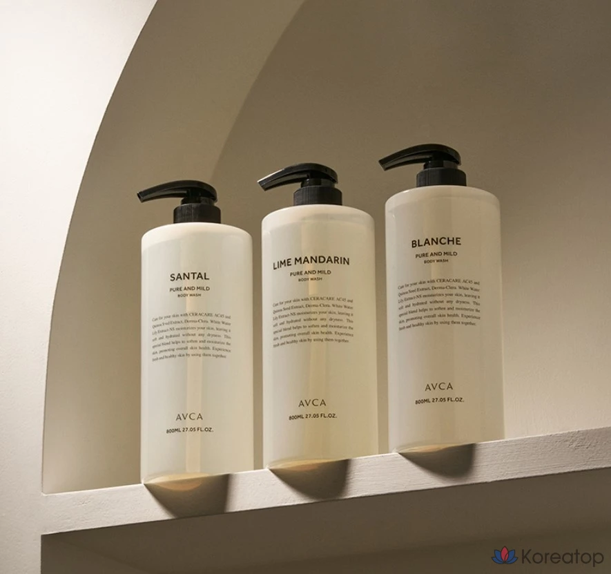 Гель для душа AVCA Pure & Mild Blanche, 800 мл, 1 шт.