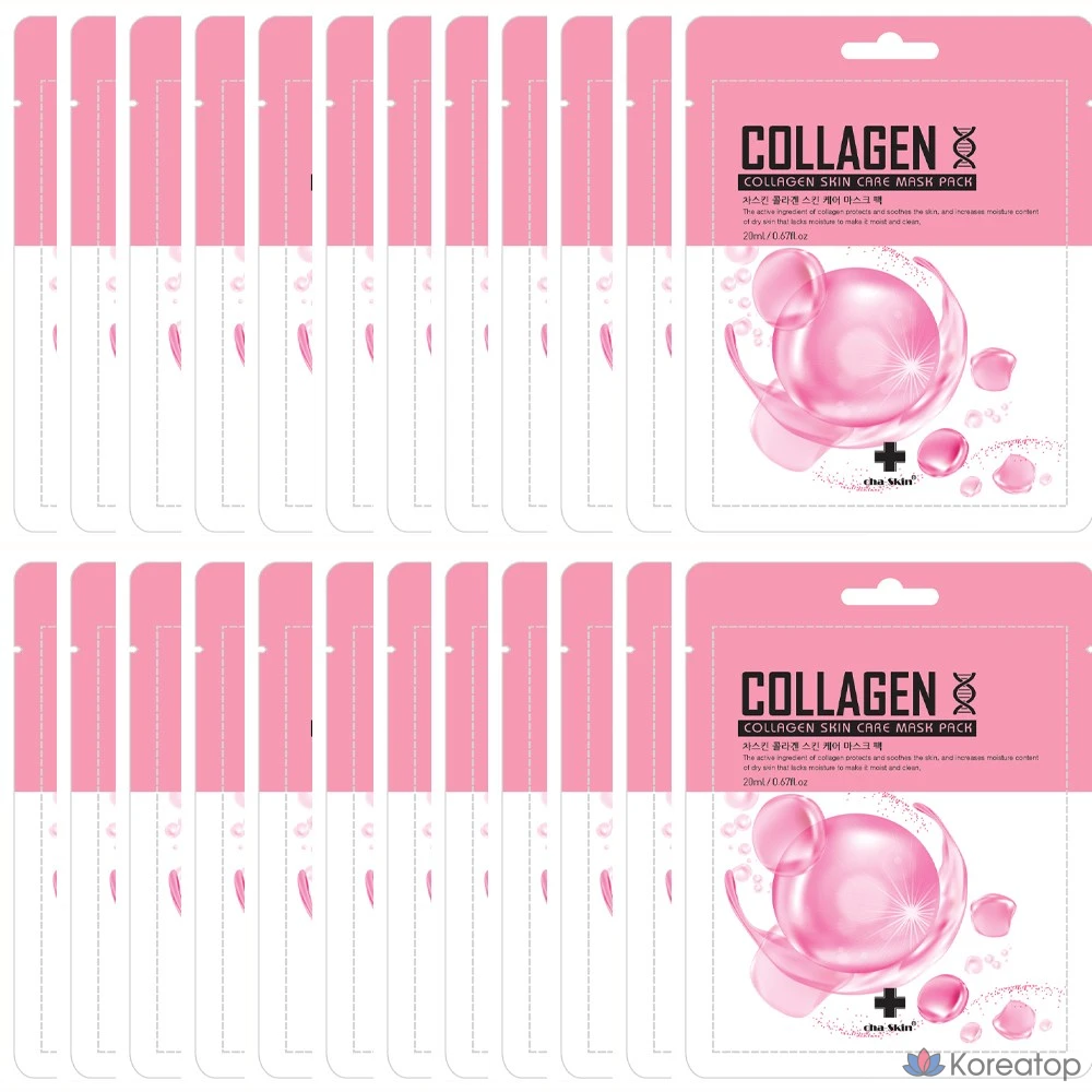 Успокаивающая коллагеновая маска для повышения эластичности кожи, 20 мл, 200 листов, 1 упаковка