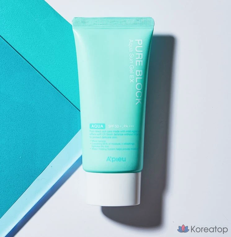 Солнцезащитный гель A'Pieu Pure Block Aqua Sun Gel EX SPF50+ PA+++, 50 мл, 1 шт.
