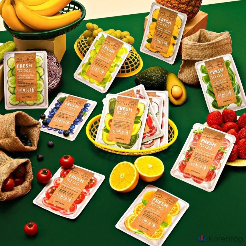 Тканевая маска для лица Tony Moly Fresh To Go с гранатом, 1 упаковка, 1 шт.