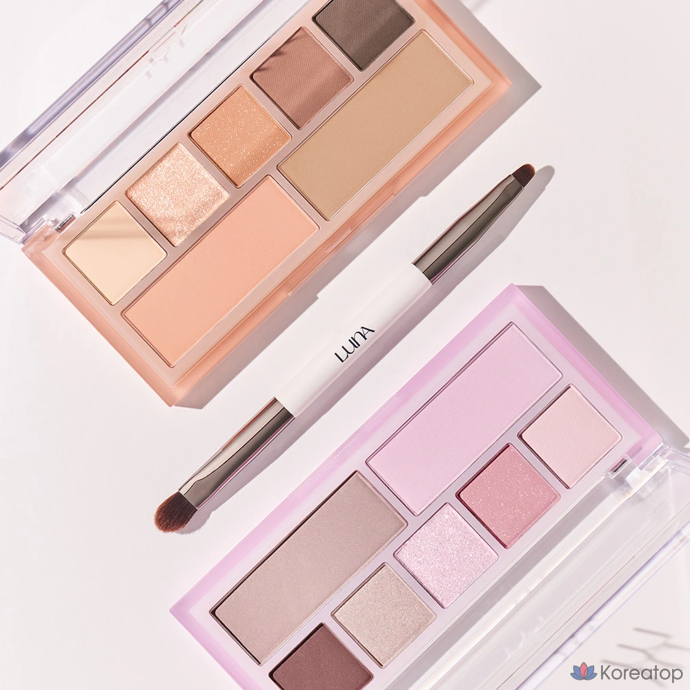 Двусторонняя кисть для растушевки теней Luna, 1 шт.