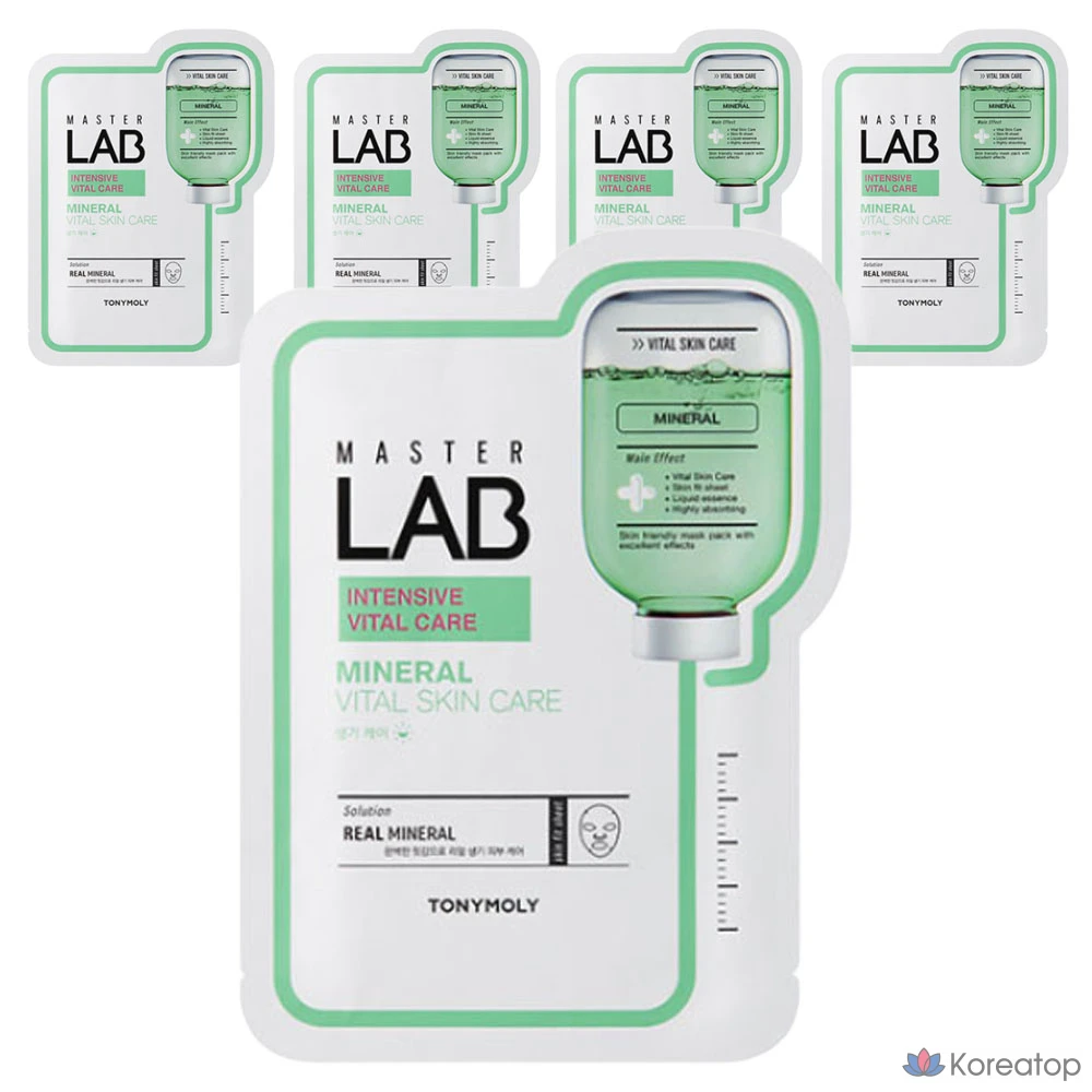 Минеральная маска для лица Tony Moly Master Lab, 19 г, 1 упаковка, 5 штук.