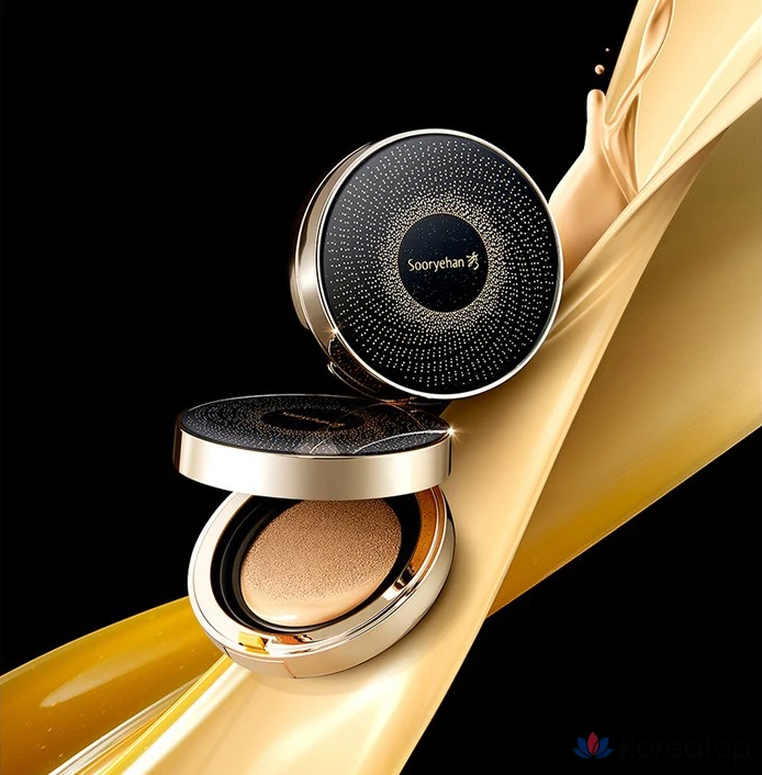 Тональный крем-кушон Sooryehan Black Ginseng 15 г + сменный блок 15 г + спонж 2 шт., № 23, 1 шт.