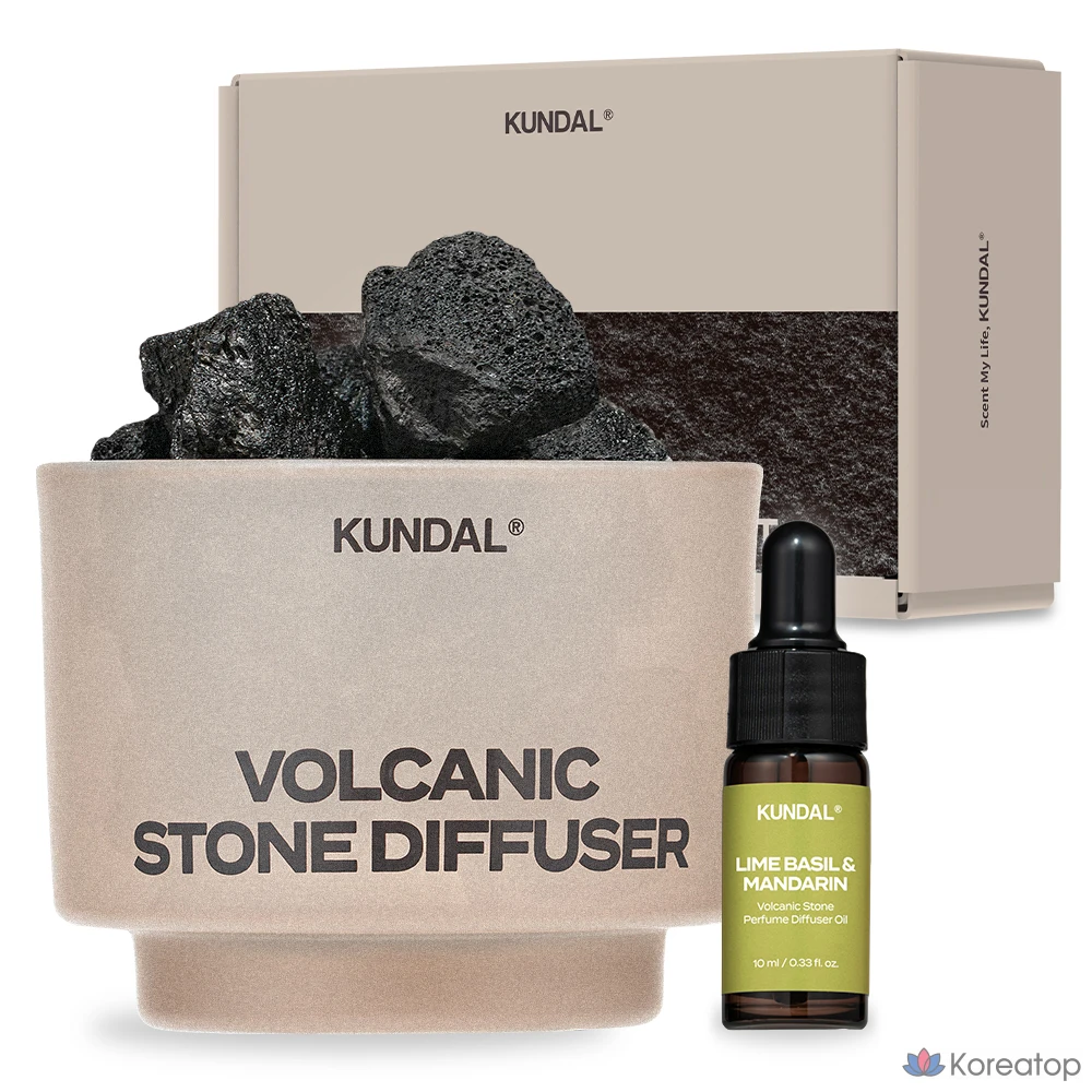 Диффузор Kundal Volcanic Stone Perfume Diffuser Set, аромат Lime Basil &amp; Mandarin, 10 мл, 1 шт.