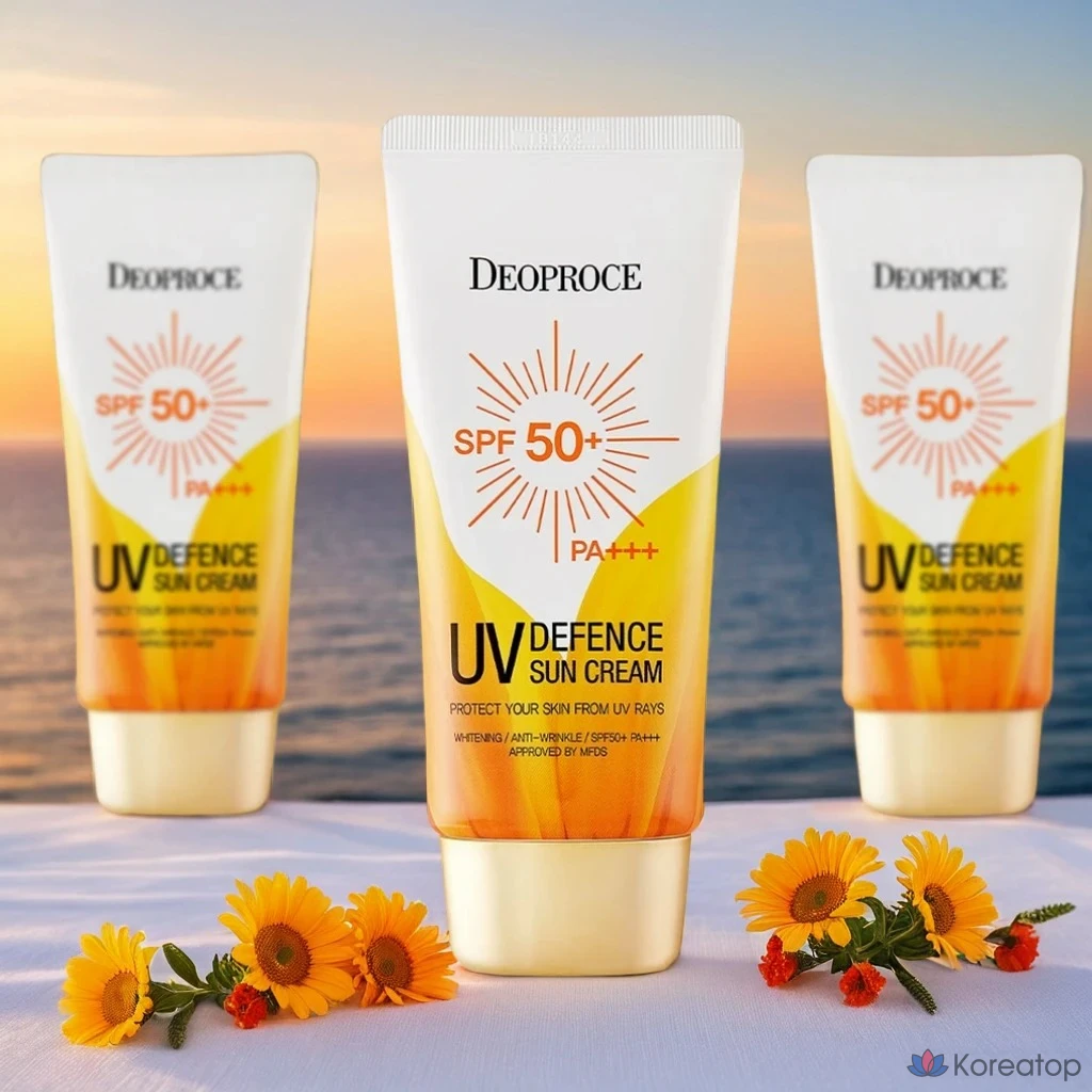 Солнцезащитный крем Deoproce UV Defense SPF 50+ PA+++ 70 г, 1 шт.