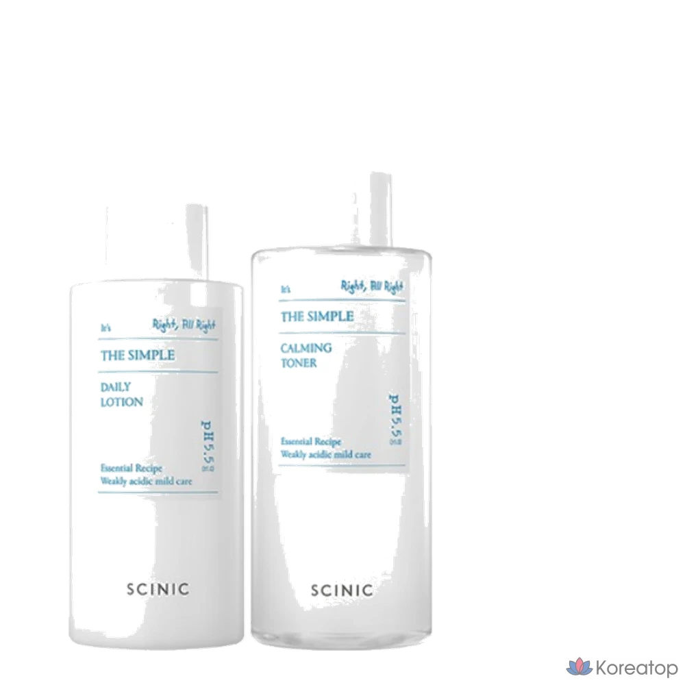 Тоник Scinic Simple 300 мл, Лосьон 260 мл