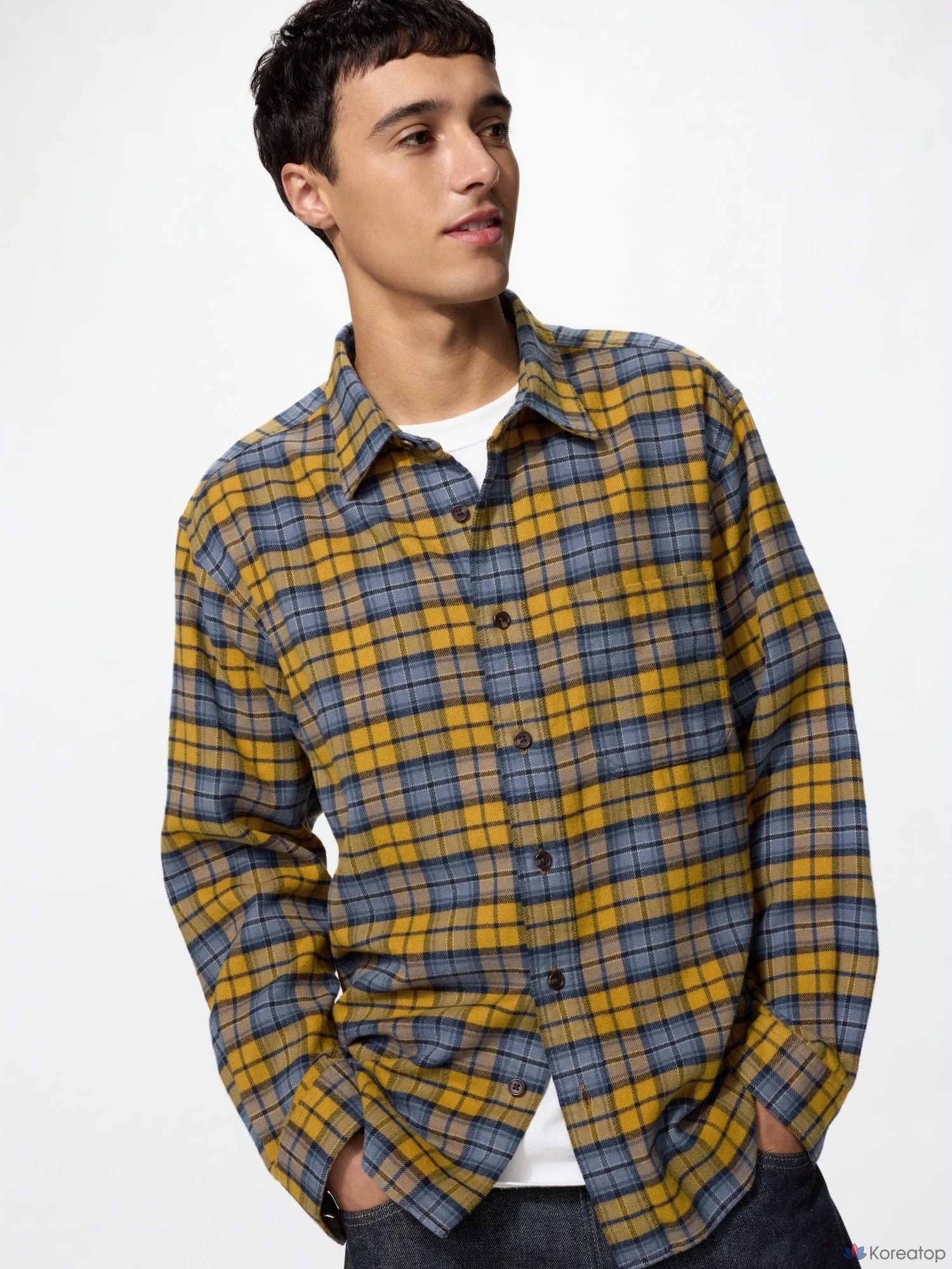 Рубашка Uniqlo Flannel Shirt Tartan Check B