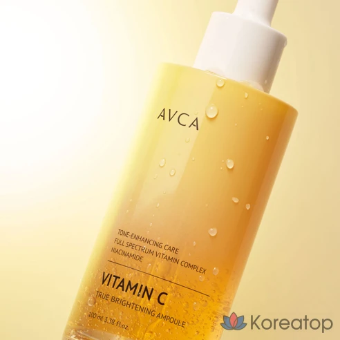 AVCA True Whitening Vitamin C Ampoule 100 мл — осветляющая ампула с витамином C для сияния кожи
