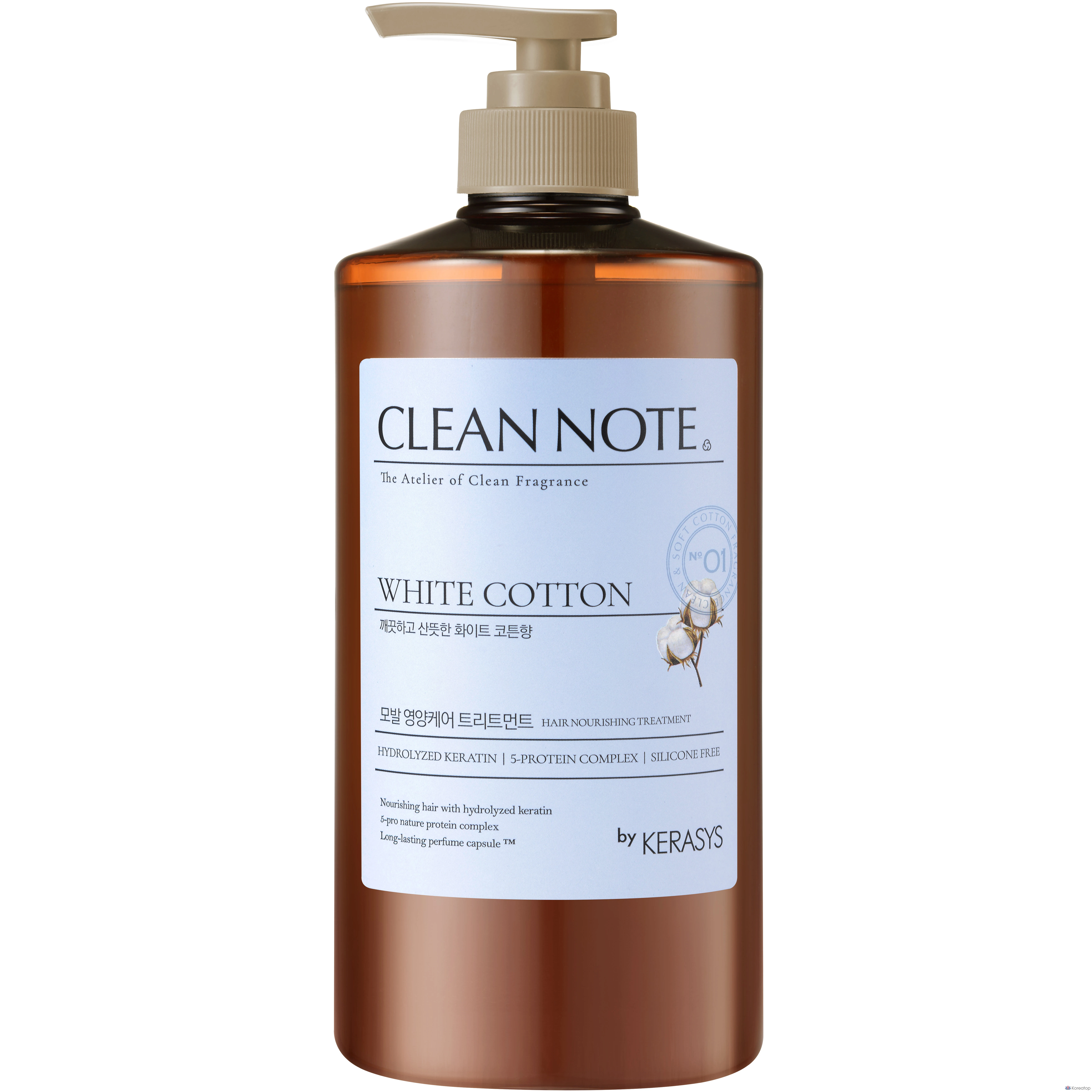Парфюмерная композиция KeraSys Clean Note с ароматом белого хлопка, 800 мл, 1 шт.