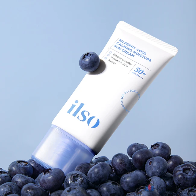 Увлажняющий солнцезащитный крем Ilso Bilberry Cool Calming Sunscreen SPF 50+ PA++++, 1 шт., 50 мл