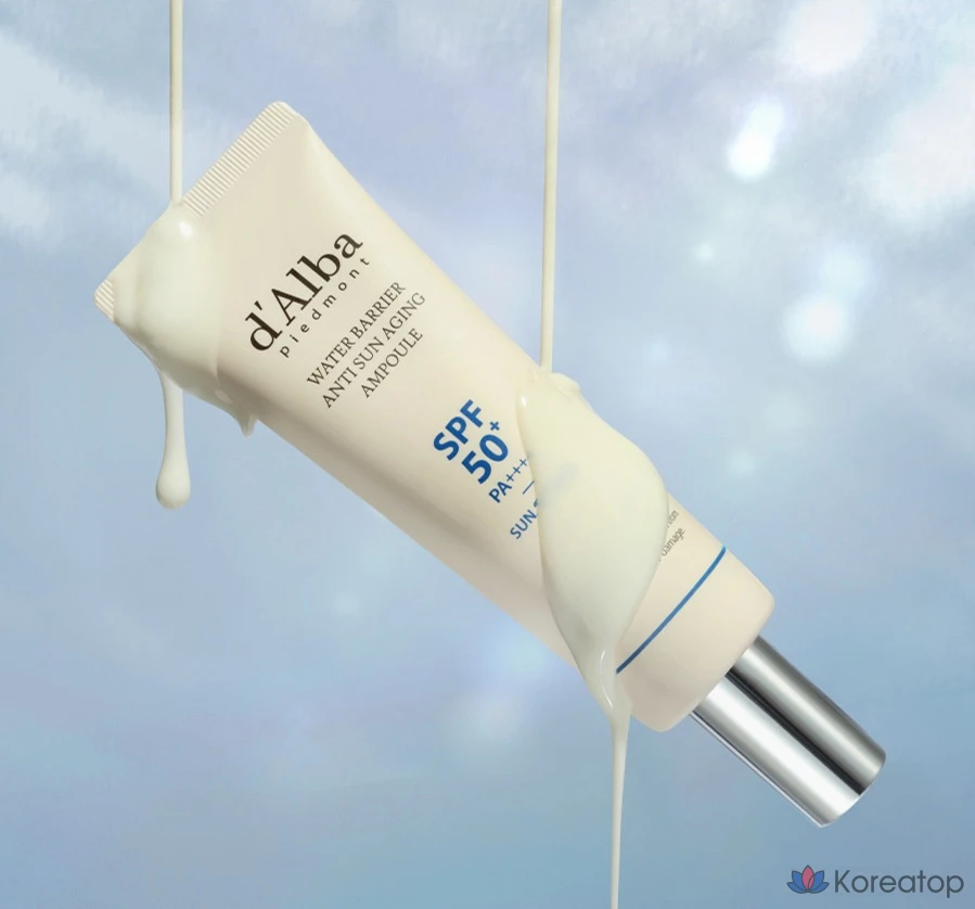 Набор D'alba Water Barrier Anti-Sun Aging Ampoule 50 мл (2 шт.) + сыворотка для умывания 3 мл (3 шт.), 1 шт.