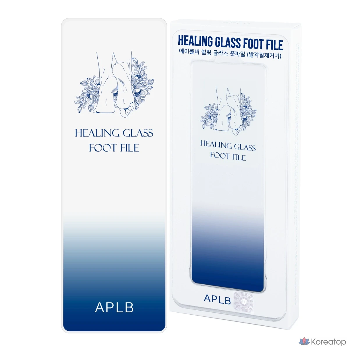 Пилка для удаления мозолей APLB Healing Glass, синяя, 1 шт.