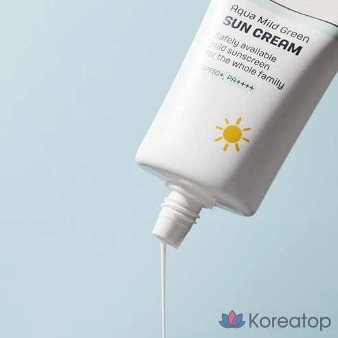 Солнцезащитный крем Kim Jung-moon Aloe Cure Aqua Mild Green SPF50+ PA++++
