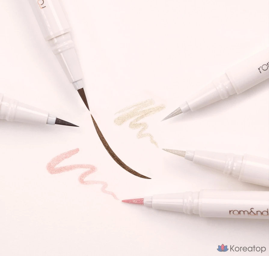 Палитра теней ROM&ND Better Than и подводка для глаз Twinkle Pen Liner Set, оттенки 06 Peony Nude Garden + 03 Rosy Sparkle, 1 шт.