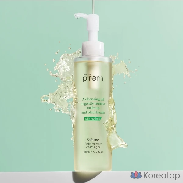 Очищающее масло MAKE P:REM Safe Me Relief Moisture, 210 мл, 1 шт.