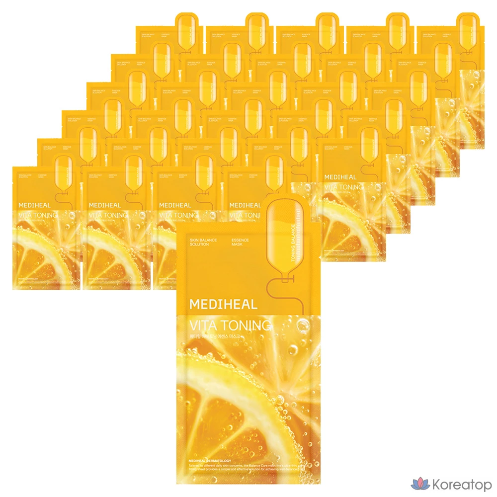 Тканевая маска для лица MEDIHEAL Vita Toning Essence Mask, 20 мл, 30 шт.