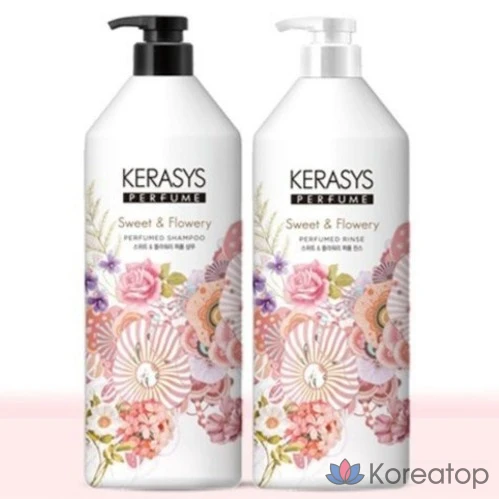 Парфюмерный ополаскиватель KeraSys Sweet & Flowery, 1 л, 1 шт.