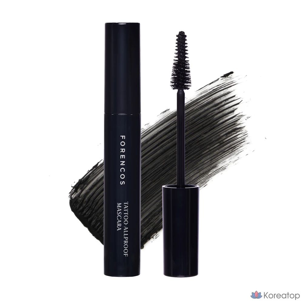 Тушь для ресниц Forencos Tattoo Allproof, 8 г, 1 шт., насыщенный черный цвет.