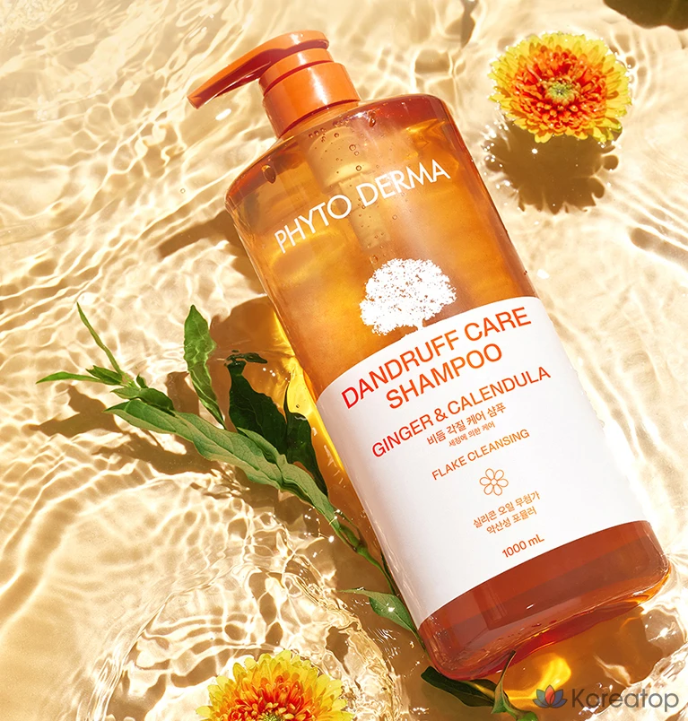 Отшелушивающий шампунь Elastine Phytoderma от зуда кожи головы и перхоти, с мягкой кислинкой и ароматом белых цветов, 1 л, 1 шт.