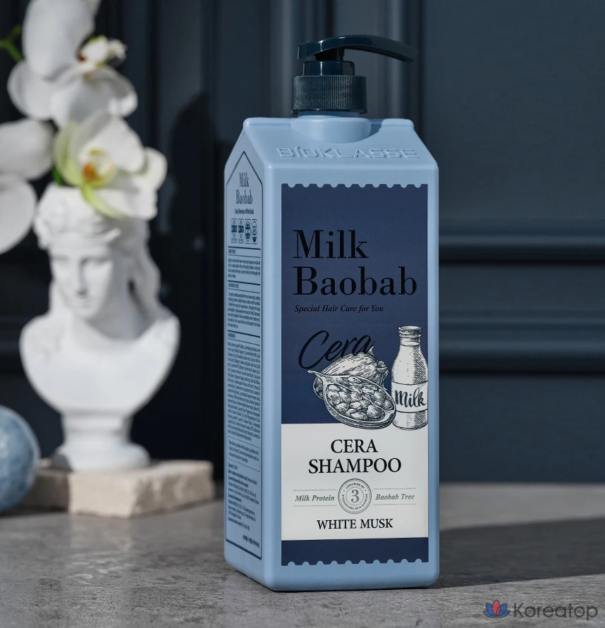 Шампунь Milk Baobab Sera 1,2 л + средство для ухода 1,2 л с ароматом белого мускуса, 1 шт.