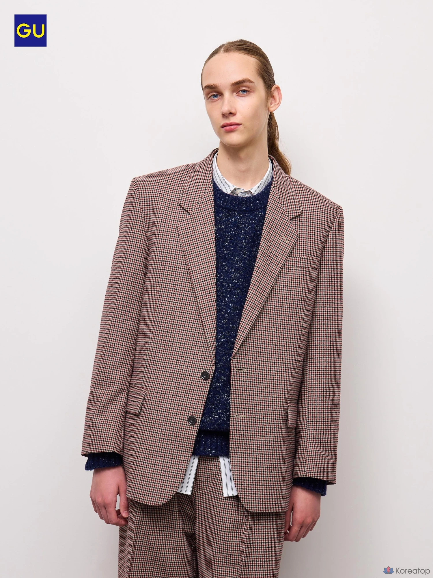 Жакет Uniqlo GU Oversized Check Tailored Jacket