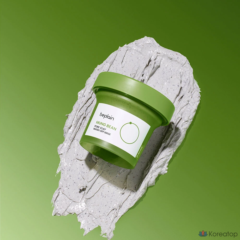 Глиняная маска для лица Beplain с экстрактом бобов мунг, 120 мл, 1 упаковка, 5 упаковок, фото 6