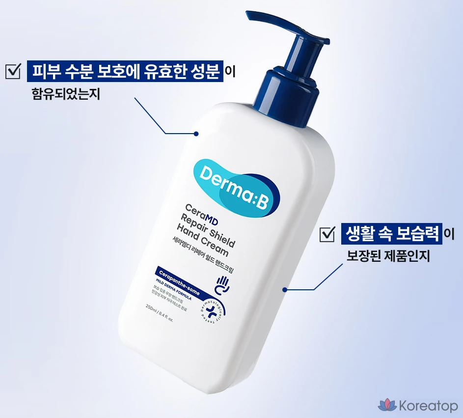 Крем для рук DERMA:B Cera MD Repair Shield Hand Cream, 250 мл, 1 шт.