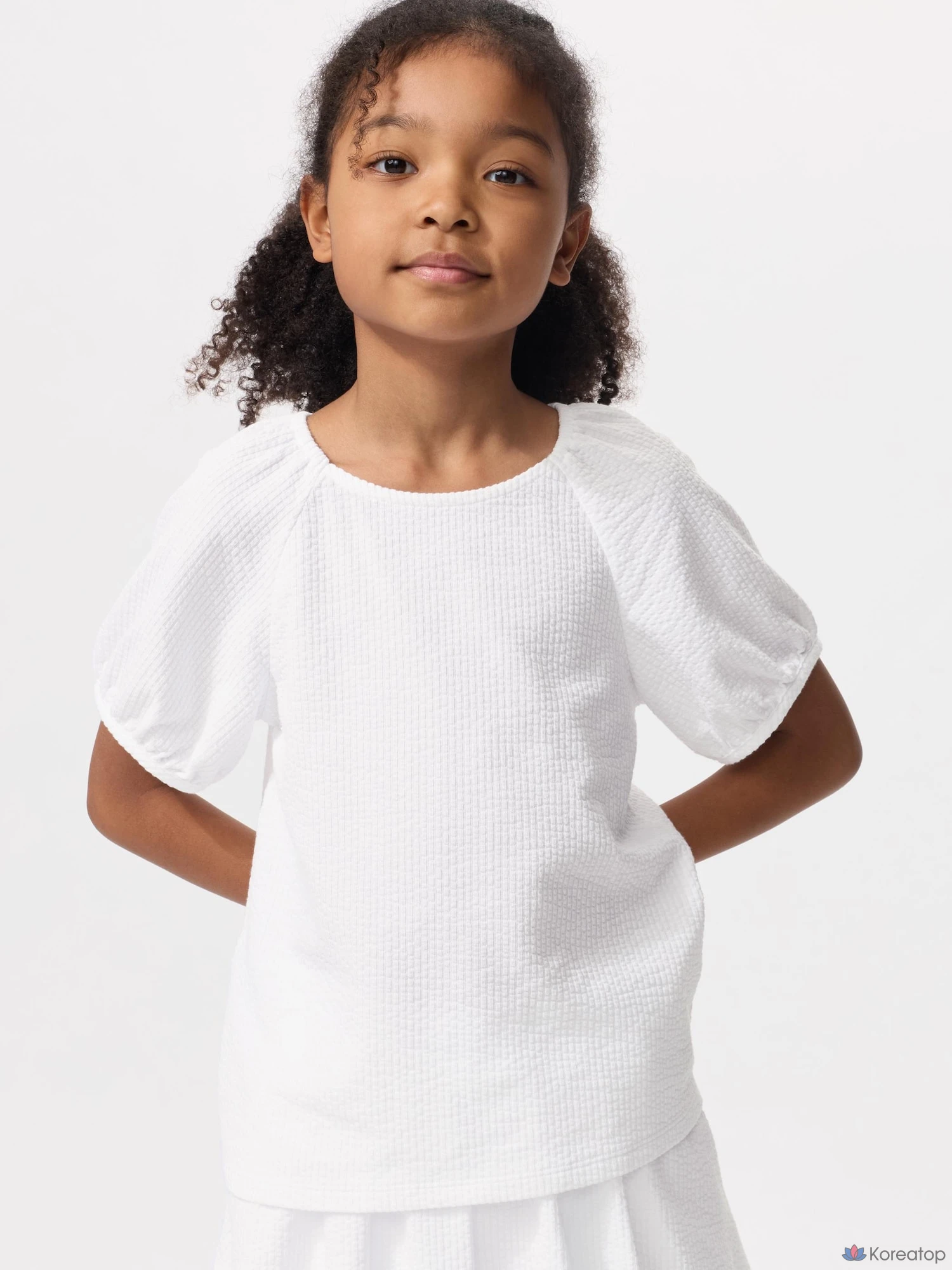 Футболка для девочек Uniqlo Puff Sleeve T