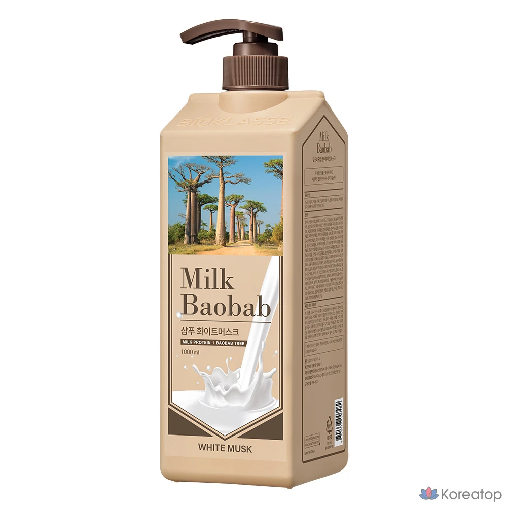 Шампунь Milk Baobab с ароматом белого мускуса, 1 л, 1 шт.