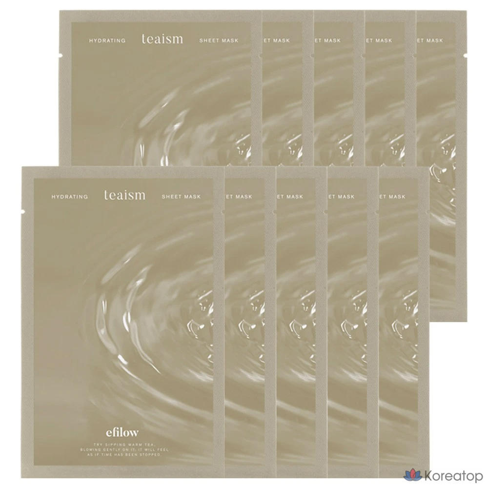 Набор тканевых масок Efilow для чайной церемонии, 10 штук, 2 упаковки.