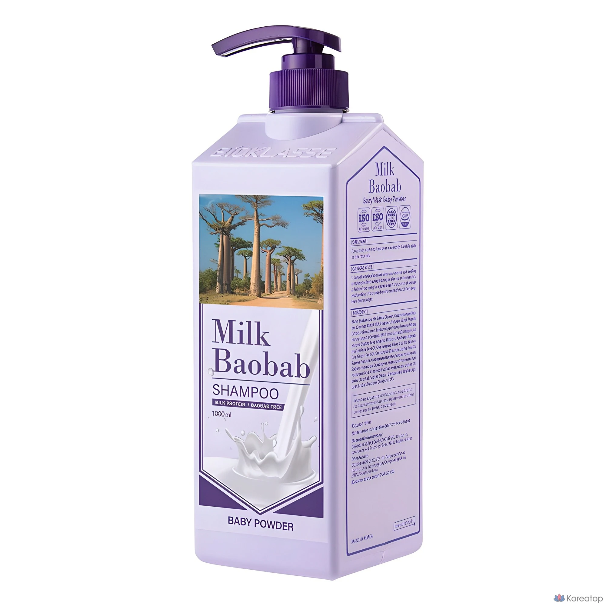 Шампунь Milk Baobab с ароматом детской присыпки, 1 л, 1 шт.