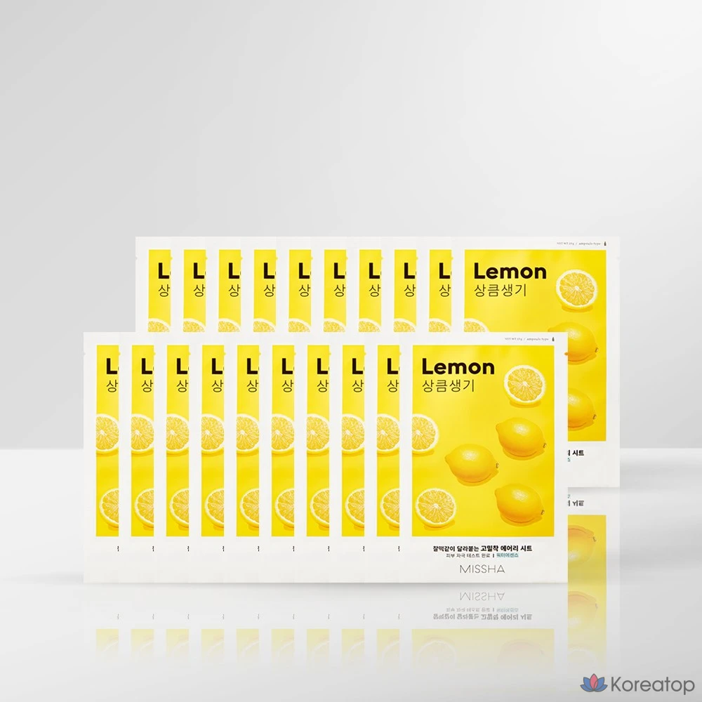 Тканевая маска для лица Missha Airy Fit Sheet Mask Lemon, 20 шт.