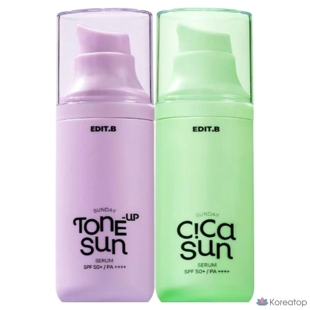 Солнцезащитная сыворотка EditB Sunday Tone-Up SPF50+ PA++++, 55 мл, 1 шт., фото 8