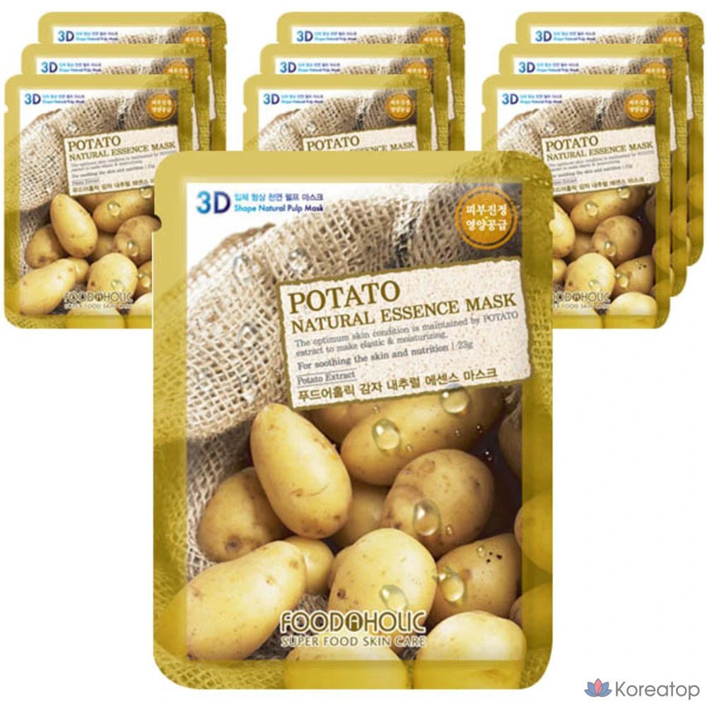 Тканевая маска для лица FoodaHolic Potato Natural Essence Mask, 10 шт.