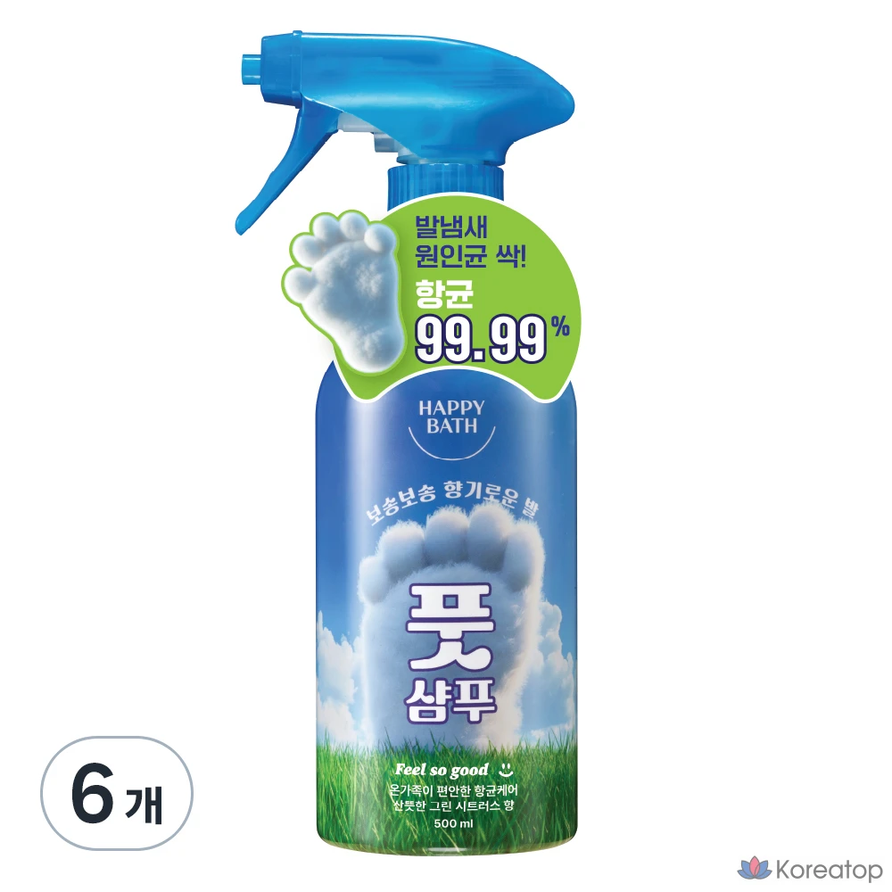 Пилинг для ног Happy Bath Peel So Good Antibacterial Care Foot Shampoo, аромат Green Citrus, 500 мл, 6 шт.