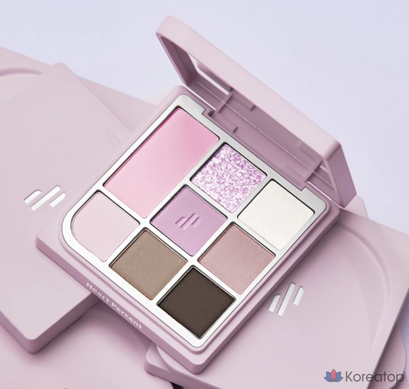 Палетка теней для век Heart Percent Dot On Mood Eye Palette, 07 Cool Muse Facet, 1 шт., фото 3