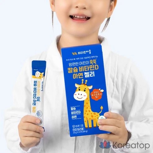 Детский кальций, витамин D и цинк в желе Vitamin Village Mampyeonhan