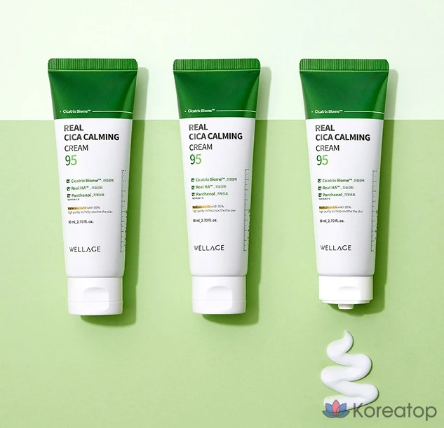 Успокаивающий крем Wellage Real Cica Calming 95, 80 мл, 1 шт., фото 8