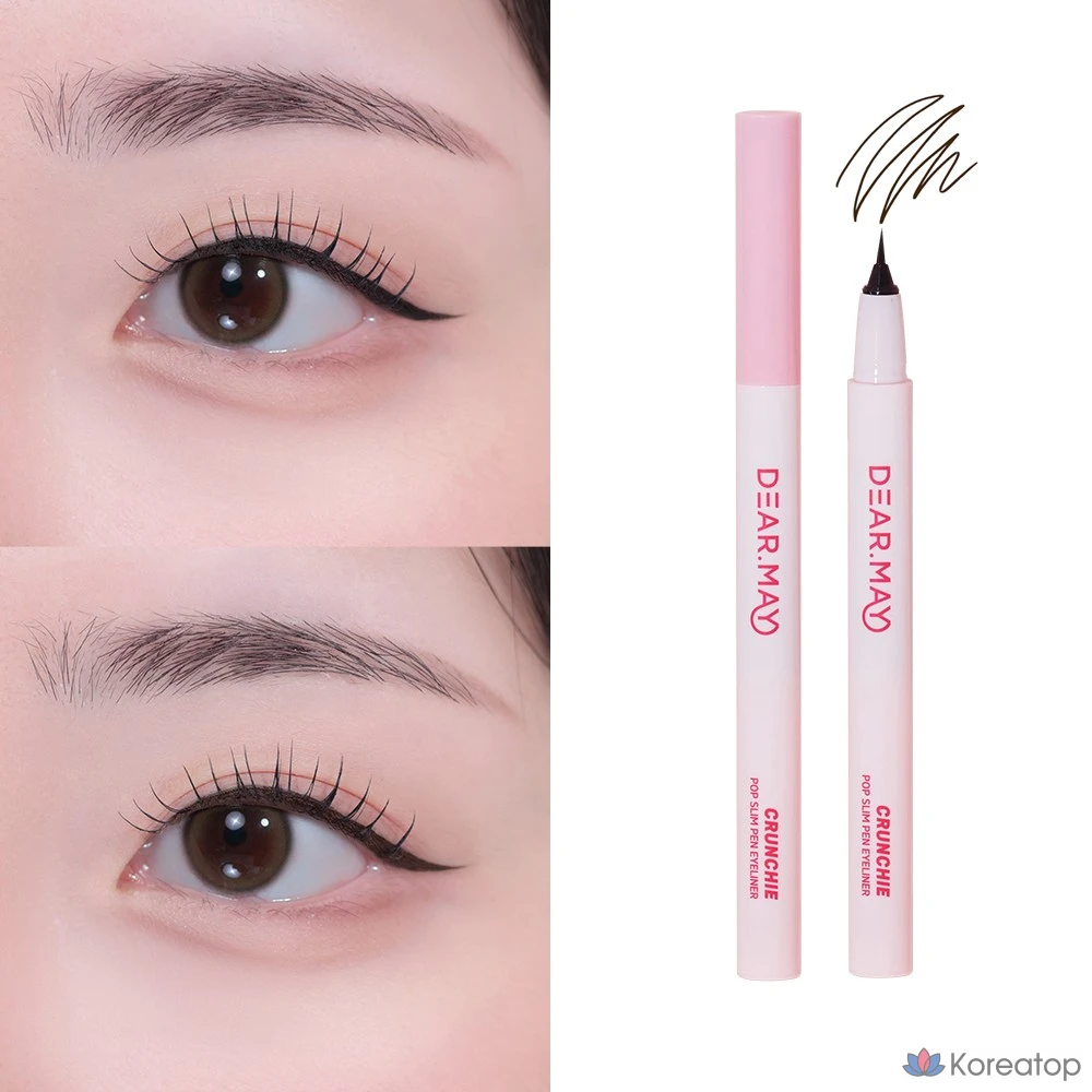 Подводка для глаз DEARMAY Crunch Pop Slim Pen Eyeliner, 0.5g, 1 шт., цвет 02, коричневый.