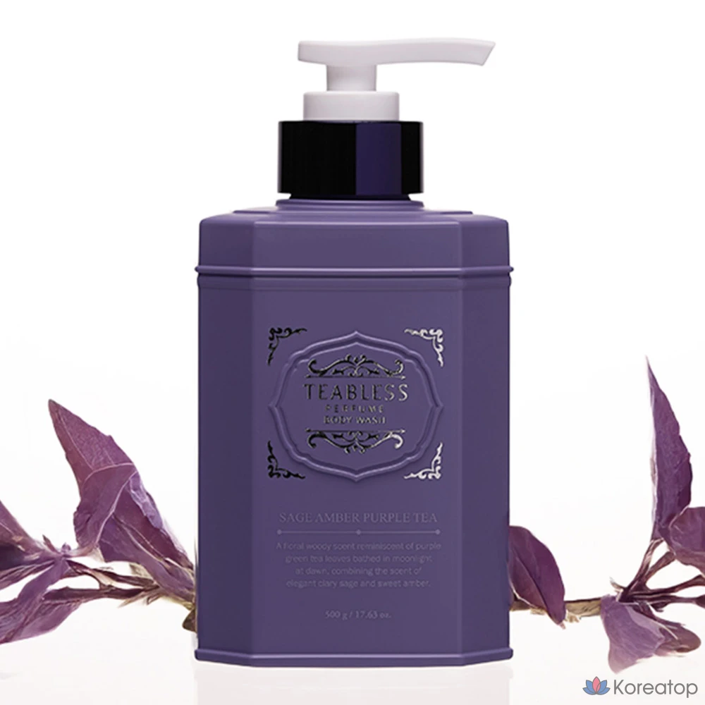 Гель для душа TEABLESS с ароматом фиолетового чая, цветочно-древесный, 500 г, 1 упаковка.