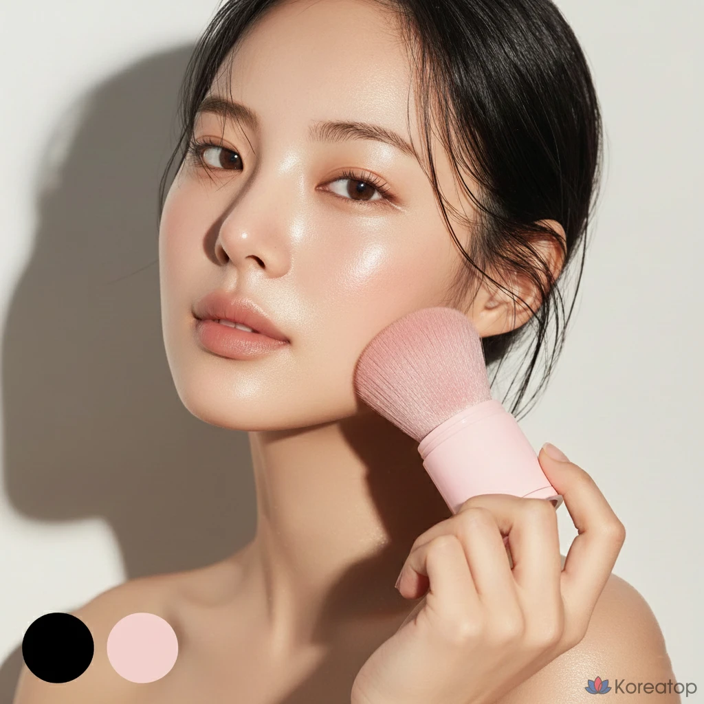 Портативная ультратонкая кисть для румян Jungsaemmool, 1 шт., розовая.