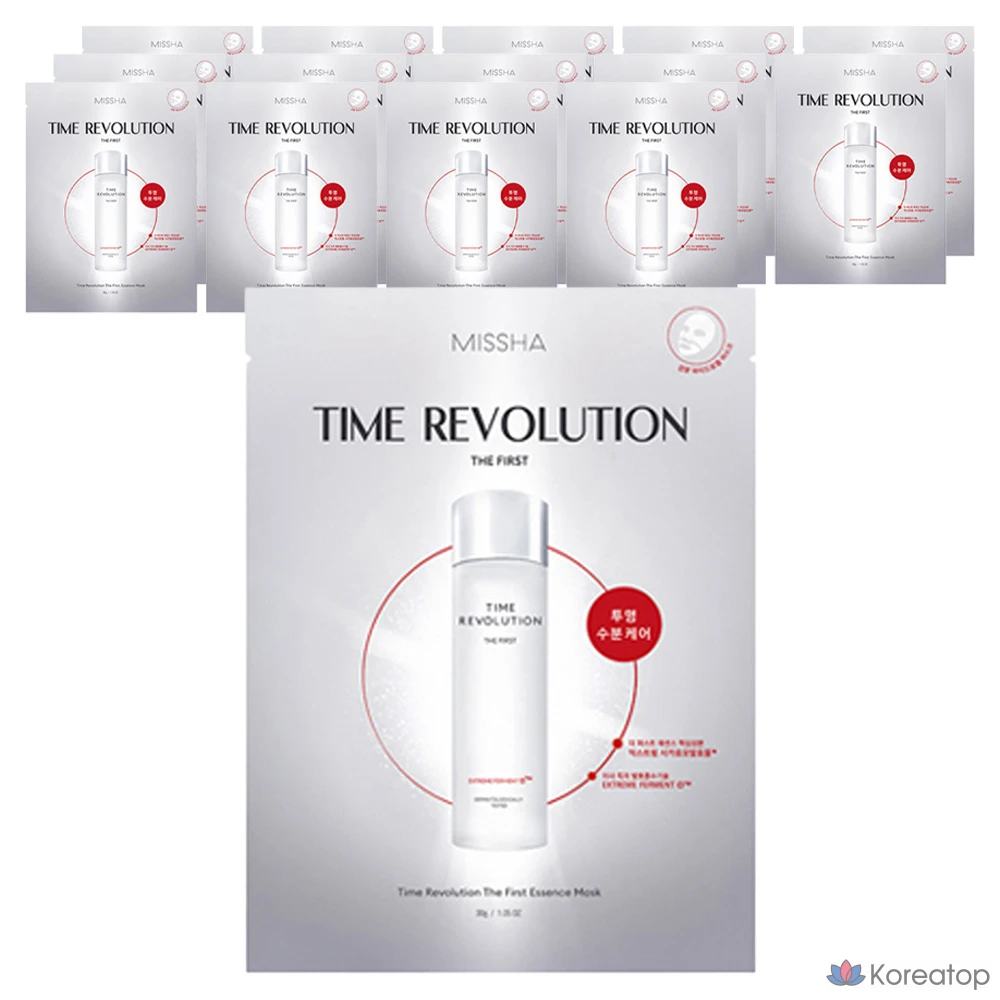 Набор эссенциальных масок Missha Time Revolution The First Essence Mask Pack, 30 г, 1 упаковка, 15 штук.