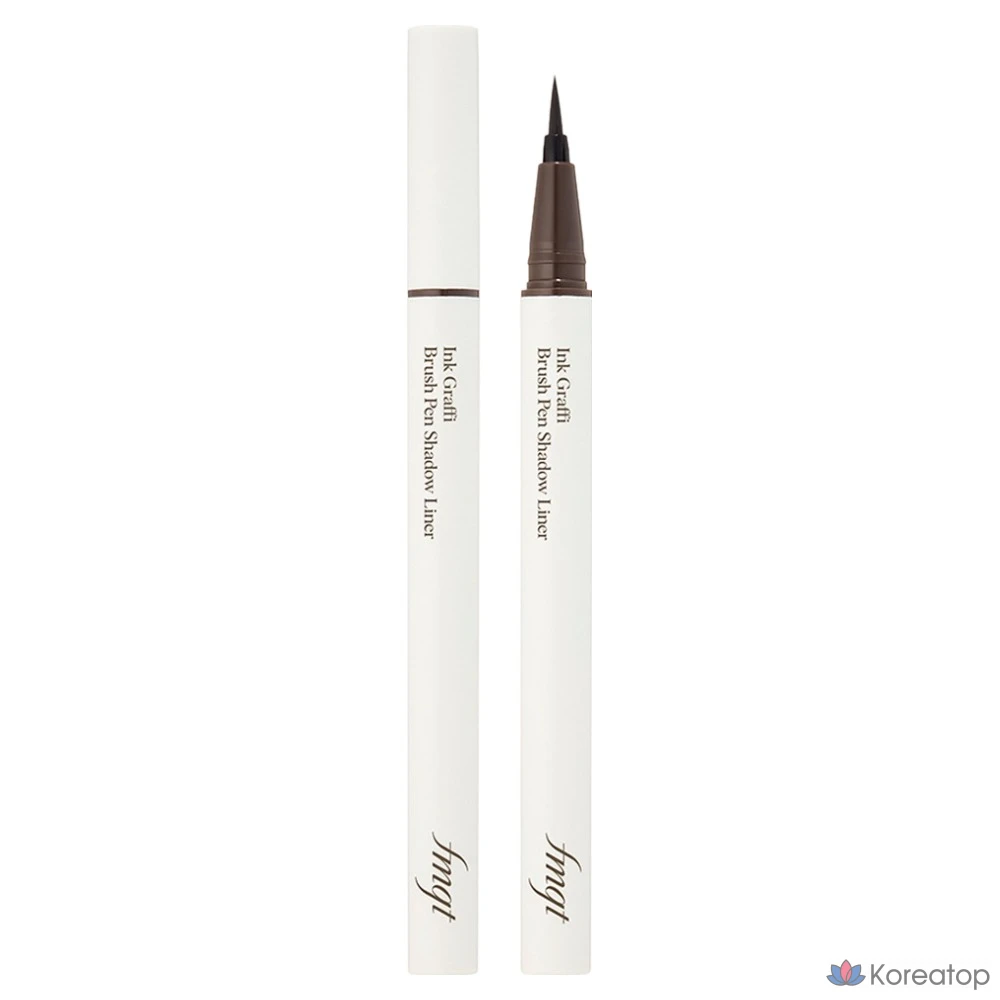 fmgt ink graphite brush pen shading liner, ash brown, 1 pack