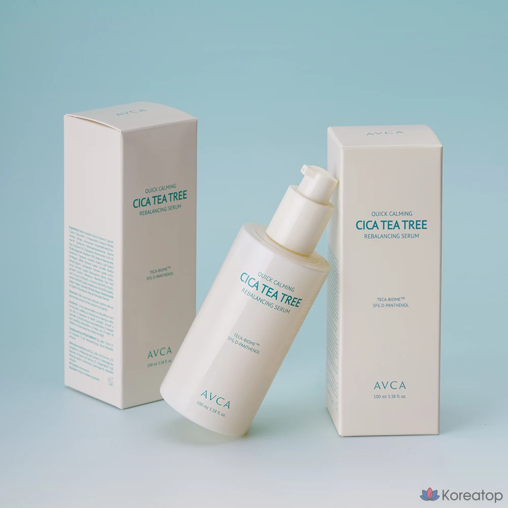 Сыворотка с экстрактом чайного дерева и центеллой азиатской (AVCA Quick Calming Cica Tea Tree Rebalancing Scar Serum), 1 шт., 100 мл.